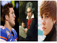 Beethoven, Justin Bieber and Tim Tebow