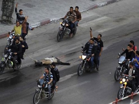 Horrifying Video: Palestinians Drag Body Through Street