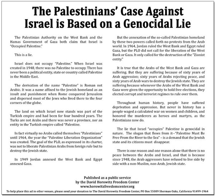 The Palestinians’ Case Against Israel Is A Genocidal Lie